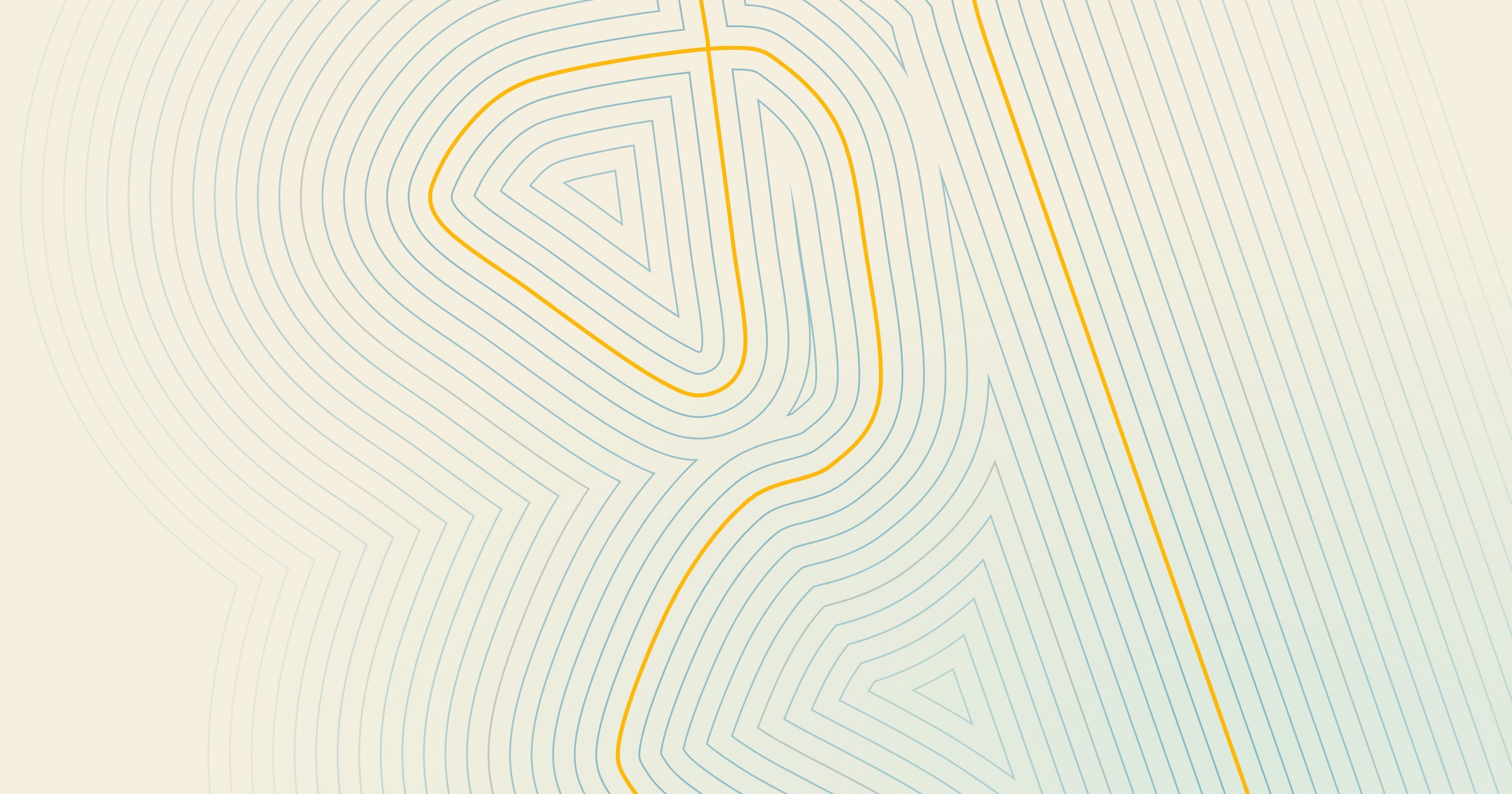 Abstract blue contour lines tracing the old Oran Park Raceway on a cream background, with a yellow line marking the circuit