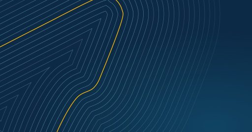 Abstract light blue contour lines tracing the old Oran Park Raceway on a navy background, with a yellow line marking the circuit