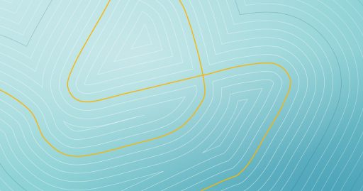 Abstract light blue contour lines tracing the old Oran Park Raceway, with a yellow line marking the circuit